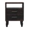 Homeroots 24" Brown Solid Wood Two Drawer Nightstand 719630 - alternate 1