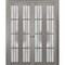 Sartodoors Sliding Closet Double Bi-fold Doors, Felicia 3312 Ginger Ash with Frosted Glass, Sturdy Tracks Mol FELICIA3312DBF-GA-96 x 96 (4* 24x96) - alternate 1