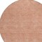 Homeroots 8' Copper And Ivory Round Geometric Washable Indoor Outdoor Area Rug 602355 - alternate 2