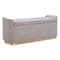Homeroots 48in Gray and Gold Fabric Upholstered Bench 668846 - alternate 3