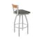 Holland Bar Stool Co Revelle 36in Swivel Extra Tall Bar Stool, Anodized Nickel Finish, Medium Back, Graph Chalice Seat 881 - alternate 3