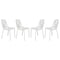 Leisuremod Modern Devon Aluminum Chair, White, 4PK DC23W4 - alternate 1