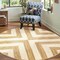 Jonathan Y Piper Two-Tone Chevron Round Jute Cream/Natural 5 ft Round Area Rug RNF111B-5R - alternate 2