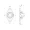 Ntn Flange Bearing, 2-Bolt, Ball, 1-3/4" Bore SUCFL209-28 - alternate 2