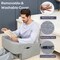 Lavish Home Reading Pillow for Gaming Lap Desk Pillow with Arm Rests, Storage Pockets, Removable Washable Cover HT-PILLOW5-GRY - alternate 2
