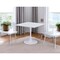 Homeroots 35" White Wood and Steel Pedestal Base Square Dining Table 602236 - alternate 4