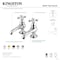 Kingston Brass Basin Tap Faucet with Metal Cross Handle, Polished Nickel KS3206AX - alternate 2