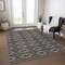 Homeroots 8' X 10' Black And Beige Geometric Washable Indoor Outdoor Area Rug 599607 - alternate 2