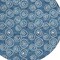 Homeroots 8' Navy Blue And Ivory Round Geometric Washable Indoor Outdoor Area Rug 583338 - alternate 4