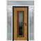 Vdomdoors Steel Door Ballucio 6644 Natural Oak 2 Side and Top Exterior Window Sidelite Entry Door Painted W16 BALLUCIO6644EXD-OAKW-W16+36+16xH80+16-LH-I - alternate 1