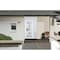 Vdomdoors Front Exterior Prehung FiberGlass Door Frosted Glass / Manux 8002 White Silk / Sidelight and Transo MANUX8002EXD-WS-W36+14 x H80+14-LH - alternate 1