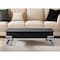 Homeroots 47" Black and Silver Wood And Iron Lift Top Sled Coffee Table 286269 - alternate 3