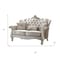 Homeroots 69in Ivory Chesterfield Loveseat and Toss Pillows 374220 - alternate 2