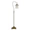 Homeroots 60" Brass Traditional Shaped Floor Lamp With Bronze Transparent Glass Drum Shade 526264 - alternate 2