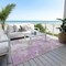 Homeroots 3' X 5' Lavender And Ivory Abstract Washable Indoor Outdoor Area Rug 617782 - alternate 3
