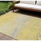 Homeroots 10' X 14' Yellow And Gold Abstract Washable Indoor Outdoor Area Rug 609473 - alternate 1