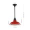 Jonathan Y Jasper 12.25" 1-Light Farmhouse Industrial Indoor/Outdoor Iron LED Pendant, Red JYL7611E - alternate 4
