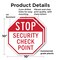 Signmission Stop Security Check Point, 10 inch X 10 inch, Plastic Sign, 2PK OC-P-2PACK-10-230 - alternate 5