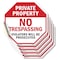 Signmission Private Property No Trespassing Vio, 4 inch X 4 inch, Vinyl Decal, 5PK OC-D-5PACK-4-167 - alternate 1