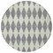 Homeroots 8' Gray And Ivory Round Geometric Washable Indoor Outdoor Area Rug 577045 - alternate 3