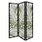 Homeroots 67" Green Solid WoodFolding Three Panel Screen Room Divider 376793 - alternate 1
