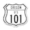 Signmission Oregon Route Marker Shield Sign Us 101, 12 inch X 12 inch, Plastic Sign, 2PK SHI-P-2PACK-12-427 - alternate 1