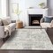 Homeroots 3' X 5' Ivory And Gray Abstract Washable Indoor Outdoor Area Rug 597974 - alternate 6