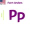 Aacc Self-Adhesive Vinyl Letter: p, Scale: 2 in. Color: Purple Font: Anders by, 8PK AACC-Anders-lp-Purple-I2x8 - alternate 1