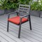 Leisuremod Chelsea Aluminum Outdoor Dining Table With 8 Chairs and Cushions, Cherry CC20-T63BL-CHR6 - alternate 3