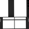 Homeroots 78in Black Wood Open shelving Entertainment Center 478446 - alternate 4