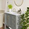 Flash Furniture Vega 36in. Vanity w/Sink, Cabinet w/Gold Hardware, Open Shelf & 3 Drawers, Marble Counter, Gry/Wht FS-VEGA36-KD-GY-HDGLD-GG - alternate 5