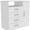 Homeroots 36" White Four Drawer Combo Dresser With Open Shelf 544044 - alternate 3