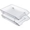 Acrimet Facility 2 Tier Letter Tray Front Load Letter Size Desktop File Organizer Plastic Crystal 263.3 - alternate 1