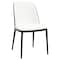 Leisuremod Tule Fabric Dining Side Chair with Powder-Coated Steel Frame, Walnut/White TCWN18W - alternate 1