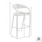 Armen Living Ramona 26in Counter Stool with Matte Black Iron and Beige Faux Leather LCRABABLKBG26 - alternate 5