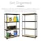 Space Solutions 1000 Riveted Steel Shelving 4-Shelf Unit, 12D x 30W x 48H, Black 22540 - alternate 3
