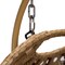 Leisuremod Mendoza Light Brown Wicker Hanging 2 person Egg Swing Chair with Chacoal Cushions MSCLBR-53CBU - alternate 3