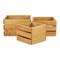 Homeroots Set of Three Light Brown Solid Wood Crate, 3PK 487682 - alternate 3