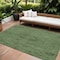 Homeroots 8' X 10' Fern Green And Dark Green Floral Washable Indoor Outdoor Area Rug 604225 - alternate 1