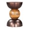 Homeroots 20" Bronze and Brown Iron and Solid Wood Round Pedestal End Table 556505 - alternate 3