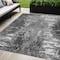 Homeroots 5' X 8' Gray Charcoal And Silver Abstract Washable Indoor Outdoor Area Rug 582921 - alternate 1
