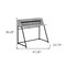 Homeroots 47" Gray and Black Wood and Metal Sled Computer Desk 489852 - alternate 2