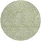 Homeroots 8' Green And Ivory Round Floral Washable Indoor Outdoor Area Rug 594619 - alternate 2