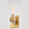 Vaxcel Bari 1 Light Satin Brass Contemporary Wall Sconce with Clear Cylinder Glass W0426 - alternate 4