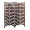 Homeroots 72" Brown Folding Four Panel Screen Room Divider 379903 - alternate 2