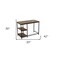 Homeroots 42" Chestnut and Black Solid Wood and Metal Computer Desk 516425 - alternate 3