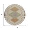 Homeroots 8' Brown Copper And Fern Green Round Geometric Washable Indoor Outdoor Area Rug 631899 - alternate 2