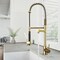 Vigo Zurich Single Handle Pull-Down Sprayer Kitchen Faucet in Matte Brushed Gold VG02007MG - alternate 2