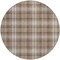 Homeroots 8' Brown Beige And Gold Round Plaid Washable Indoor Outdoor Area Rug 597095 - alternate 4