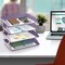 Acrimet Facility 4 Tier Letter Tray Side Load Letter Size A4 Desktop File Organizer Plastic Purple 256.LO - alternate 3